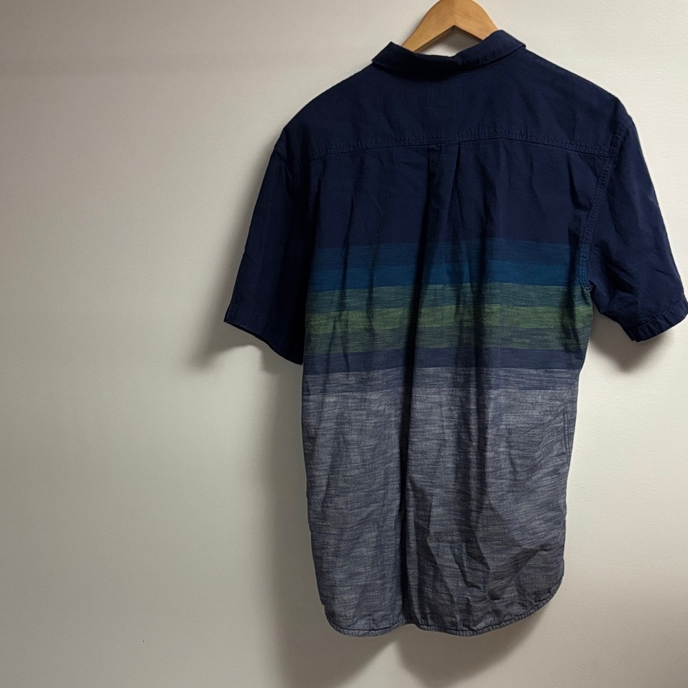 Vans Men's Blue and Gray Gradient Shirt - Picture 8 of 9